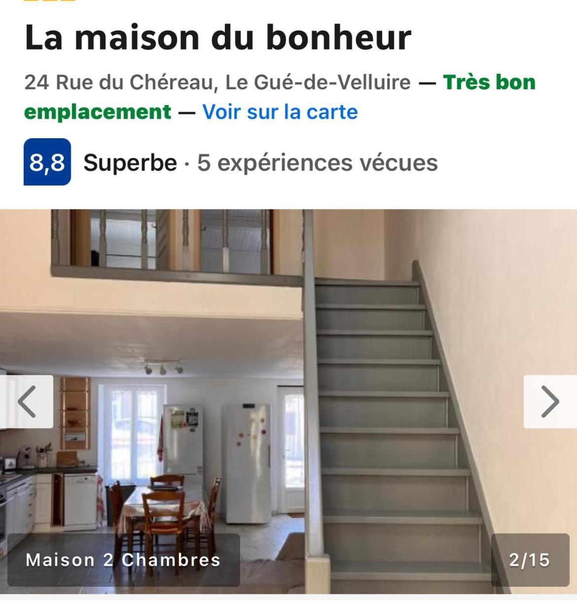 La Maison Du Bonheur Le Gue-de-Velluire Exterior photo